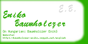 eniko baumholczer business card